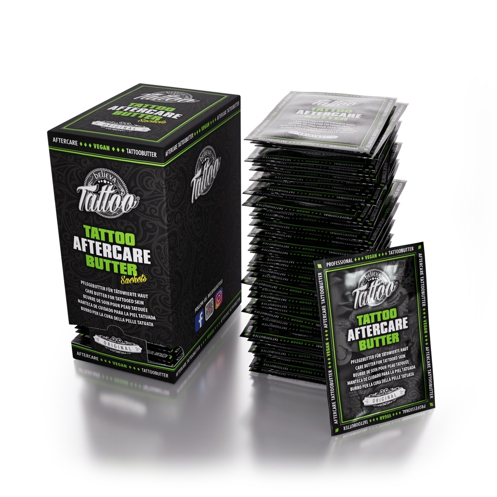 Believa Tattoo Professional Butter Sachets Display, 50x5ml