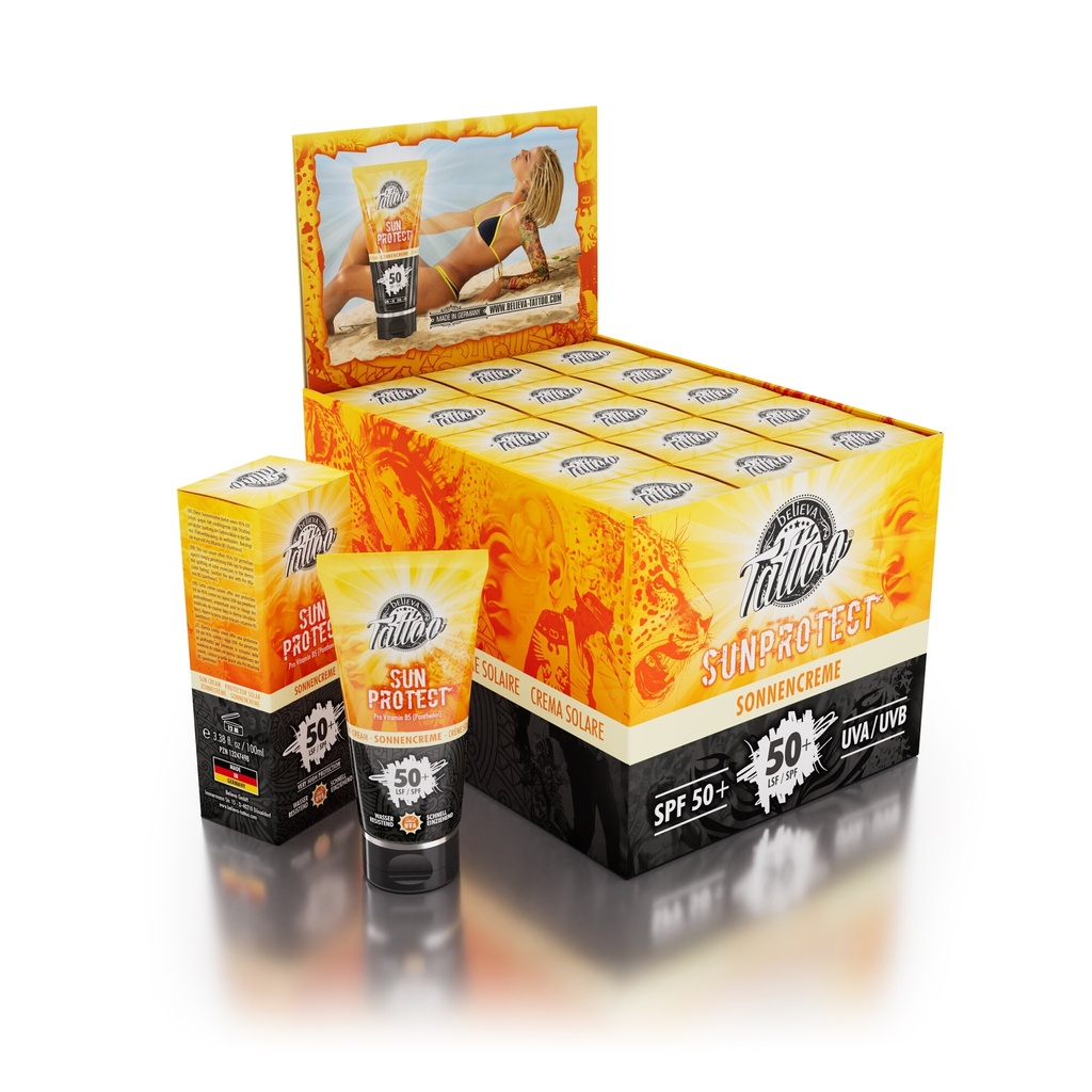 Believa Tattoo Sun Protection Display 15 x 100ml