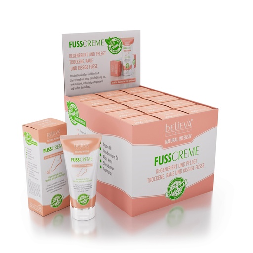 [PODO100Disp] Believa Natural Intensiv Fusspflege Display 15x 100ml